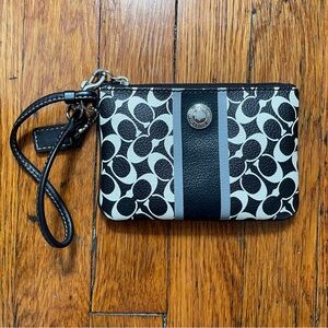 Y2K Coach Black and White Monogram Wristlet